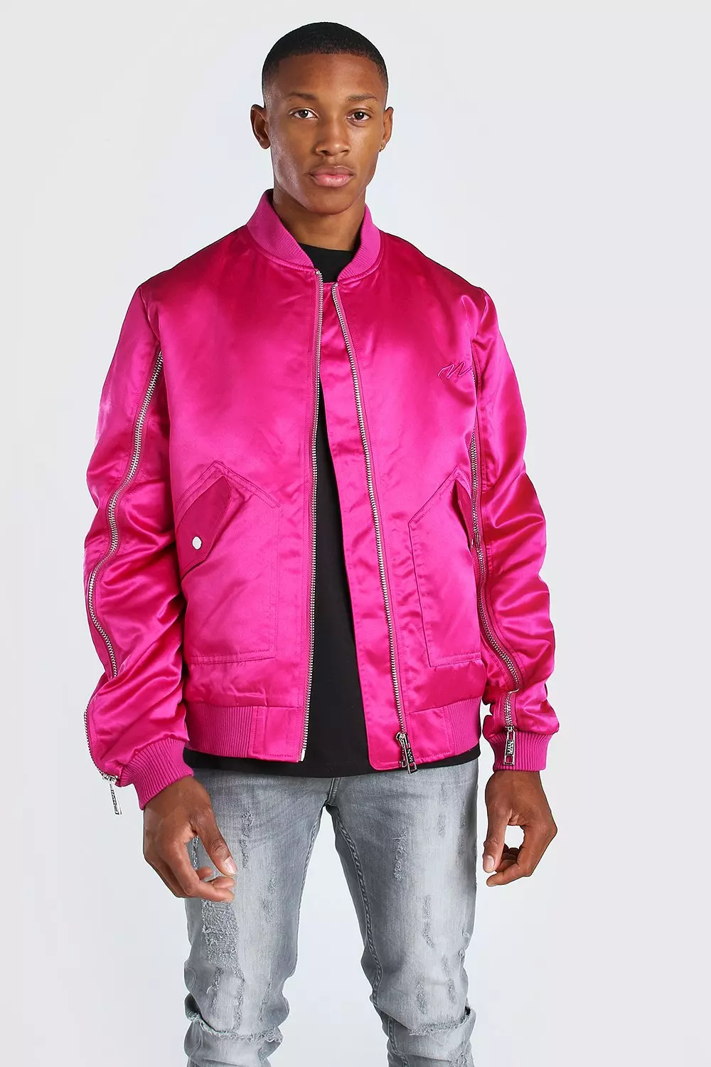 Rose pink 2025 bomber jacket